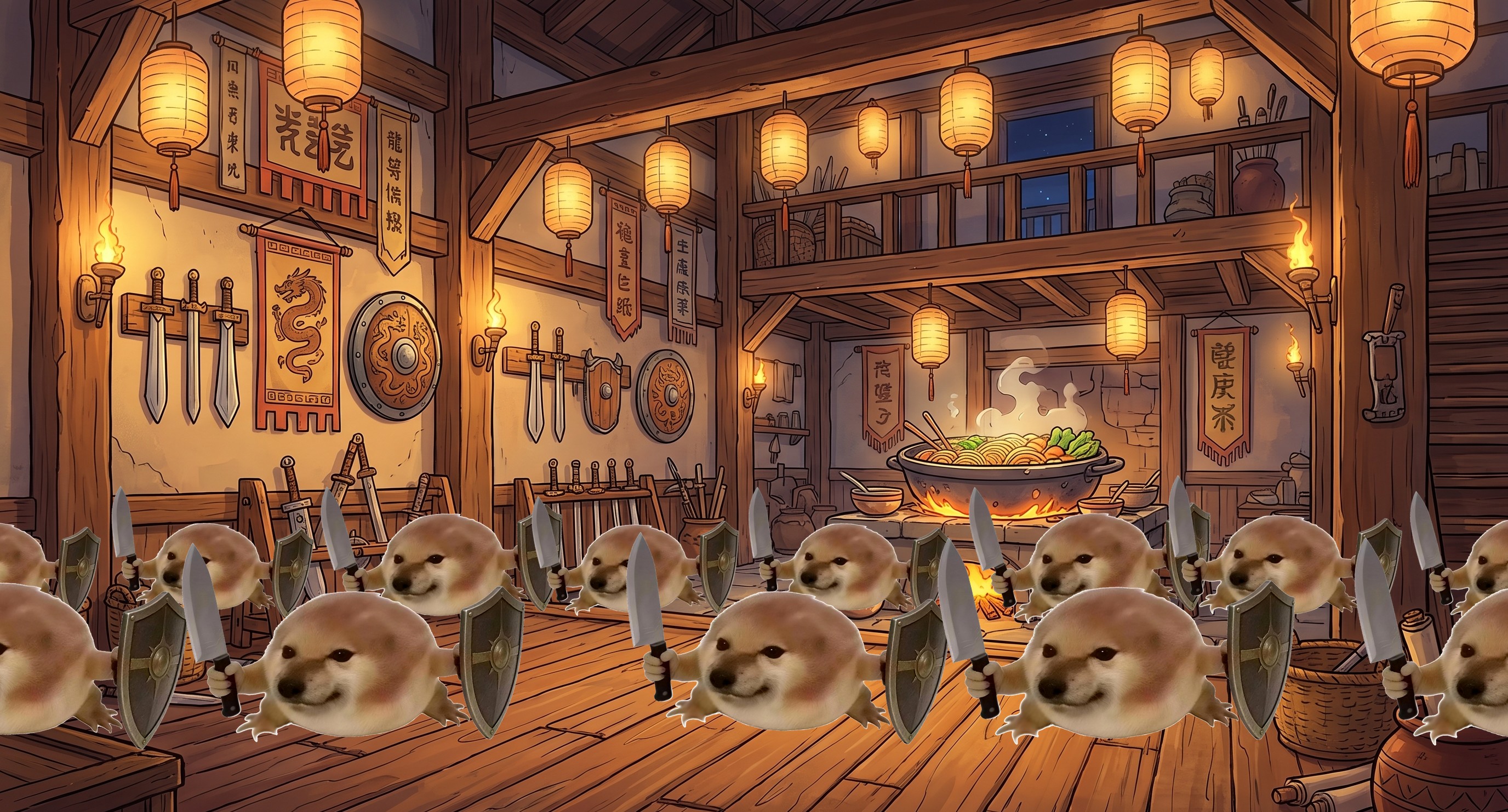 The DaoDun barracks, the sword and shield army at rest